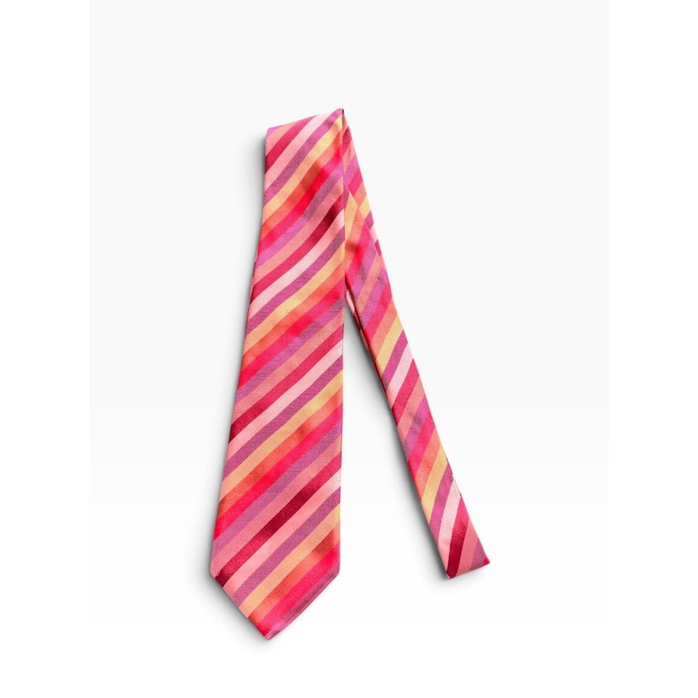 CHARLES TYRWHITT Men's Tie 100% Silk Striped Necktie Designer London England